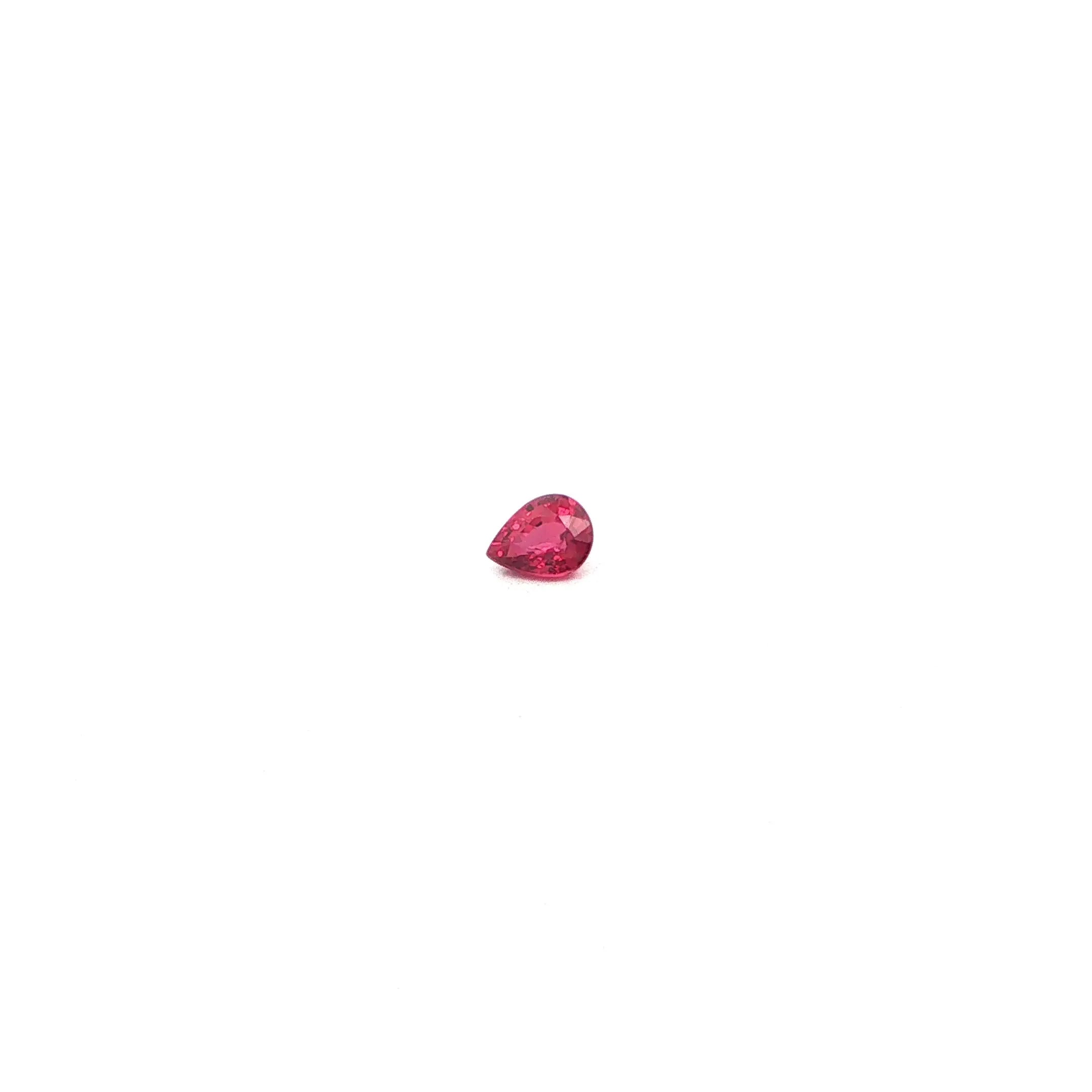 0.39ct Pear Natural Ruby (Colour Red, Clarity Eye Clean, Cut Faceted)