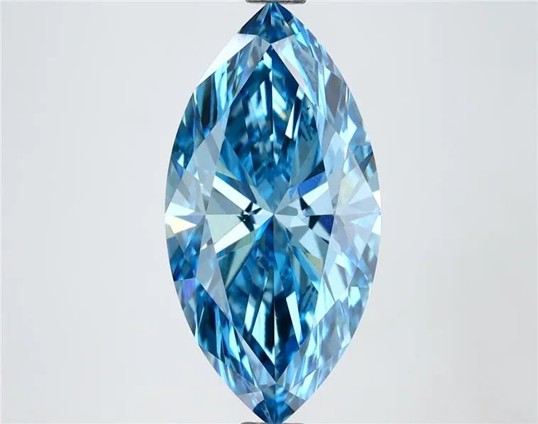 3.00ct Marquise Lab Grown Diamond (Colour Fancy Vivid Blue, Clarity VS1, IGI Certified)