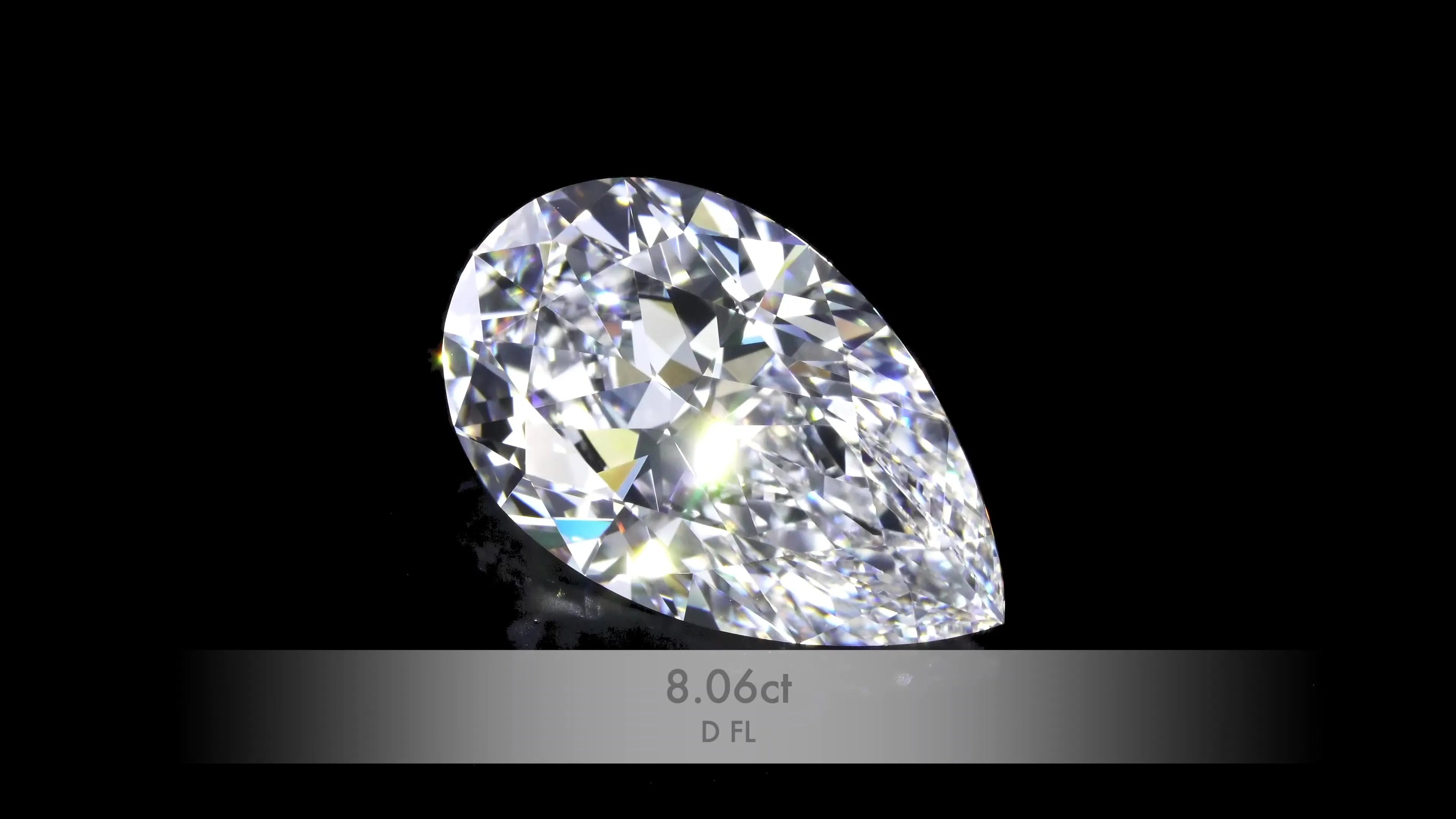 8.06ct Pear Natural Diamond (Colour D, Clarity FL, GIA Certified)