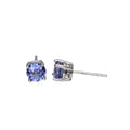 18k White Gold Tanzanite Stud Earring (3ct)