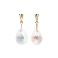 9k Gold Crystal Earrings