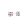 9k Gold 5mm Cubic Zirconia Square-H Stud