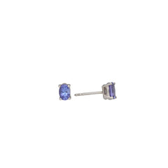 9k White Gold Tanzanite Earring