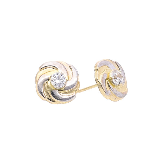 9k Gold Cubic Zirconia Stud