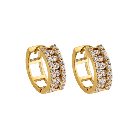 9k Gold Cubic Zirconia Huggies