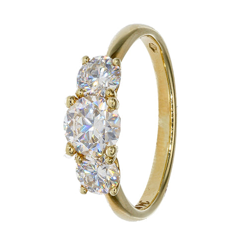 9k Gold 3 GH Moissanite Stone, Heart Cut Out Sides (1.5ct)