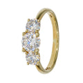 9k Gold 3 GH Moissanite Stone, Heart Cut Out Sides (1.5ct)