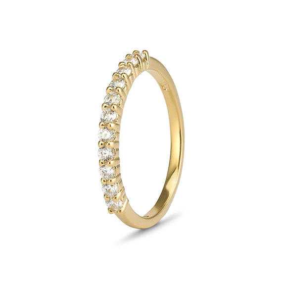 9k Yellow Gold Cubic Zirconia Claw Eternity Ring (0.33ct)