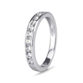 9k White Gold Cubic Zirconia Channel Eternity Ring (0.50ct)