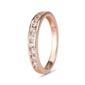 9k Rose Gold Cubic Zirconia Channel Eternity Ring (0.50ct)