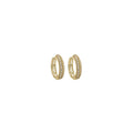 9kt Yellow Gold Cubic Zirconia Huggie Earrings