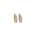 9k Yellow Gold Cubic Zirconia Huggie Earring