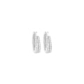 9k White Gold Cubic Zirconia Huggie Earring