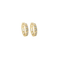 9kt Yellow Gold Cubic Zirconia Huggie Earring