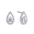 9k White Gold Cubic Zirconia Stud Earrings