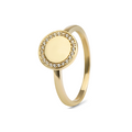 9k Yellow Gold Cubic Zirconia Round Ring (10mm Diameter)