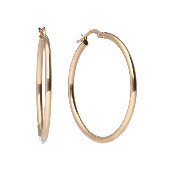 9k Gold Hoop Earrings