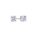 9k White Gold Cubic Zirconia Round Studs (5mm)