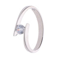 9k White Gold Cubic Zirconia Solitaire Ring