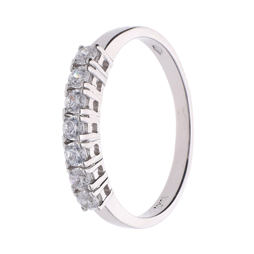 9k White Gold Cubic Zirconia Eternity Ring