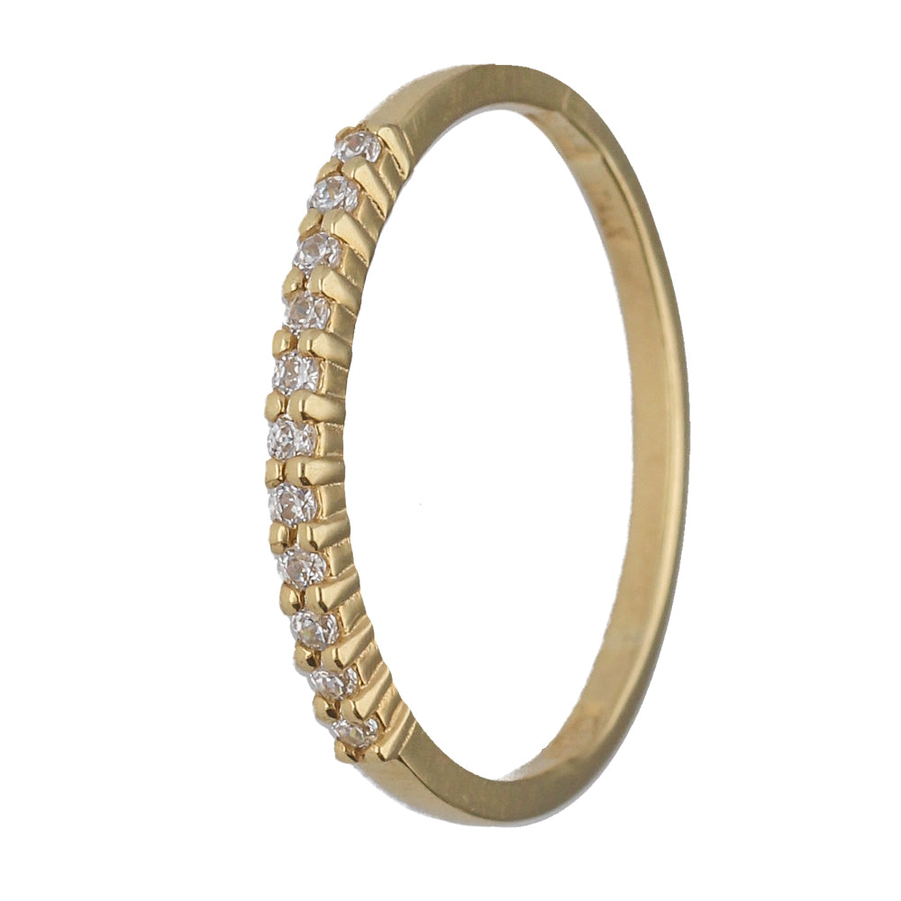 9k Gold Cubic Zirconia Eternity Ring