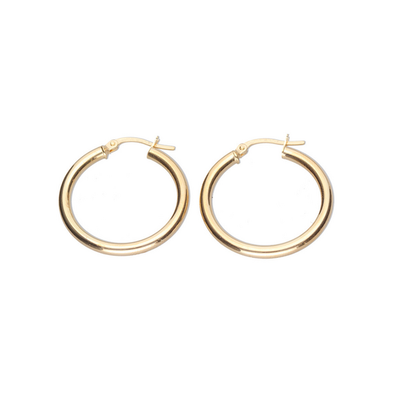 9k Gold Hoop Earrings (20mm)