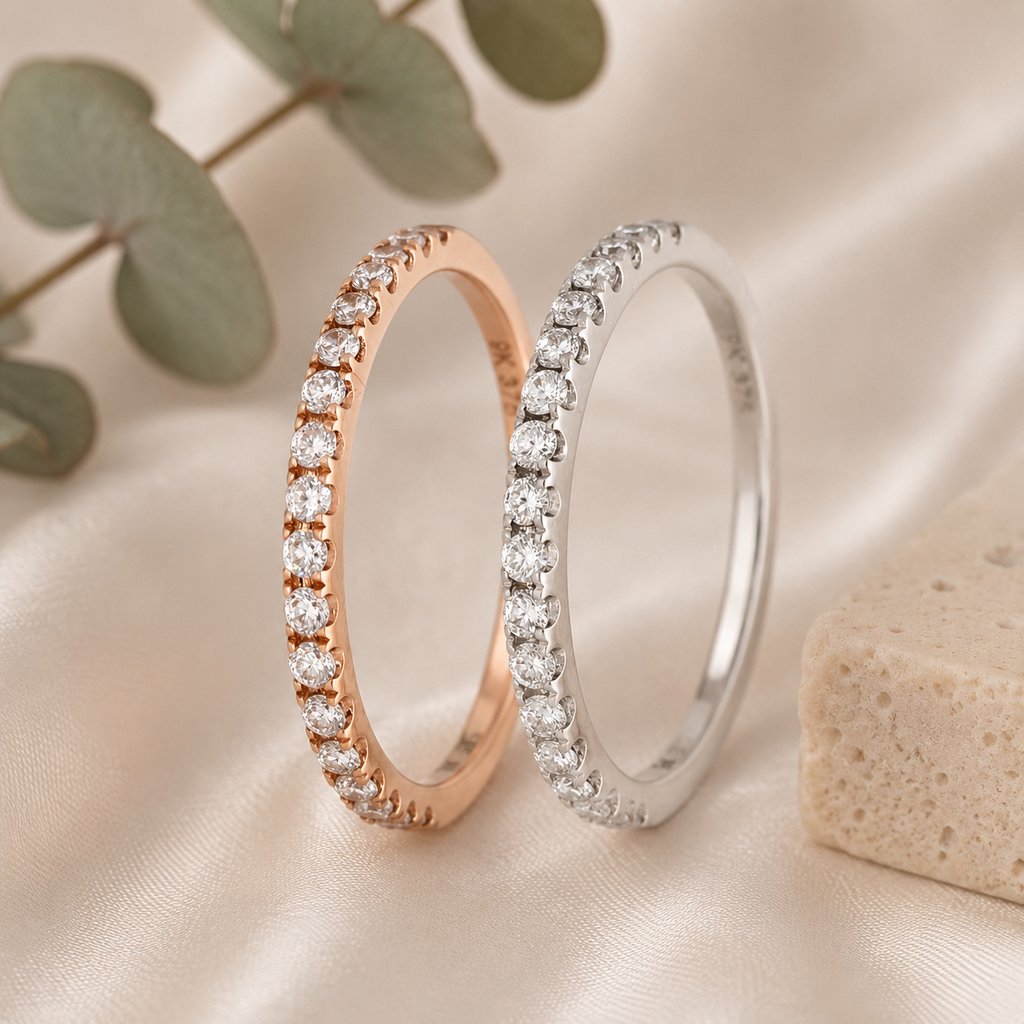 9k Rose Gold Diamond Wedding Band