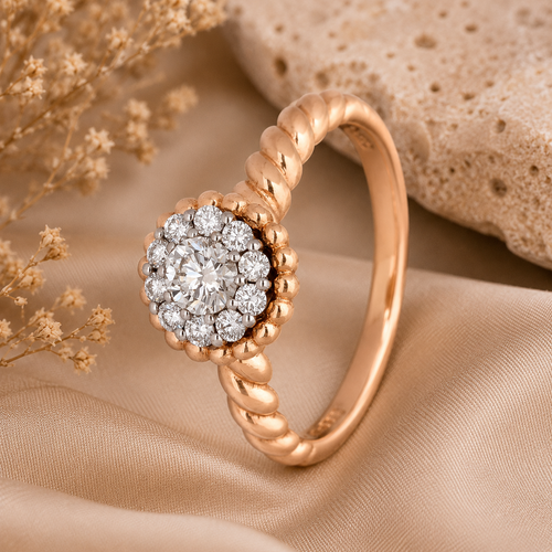 18k Gold Diamond Engagement Ring