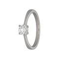 18k White Gold Solitaire Engagement Ring