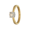 18k Gold 4 Claw Solitaire Ring