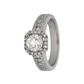 18k White Gold Diamond Engagement Ring