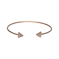9k Rose Gold Diamond Arrow Bangle (0.16ct)
