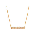 9k Rose Gold Diamond Double Bar Necklace (0.13ct)