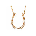 9k Rose Gold Diamond Horseshoe Necklace (0.08ct)