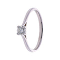 18k White Gold 4 Claw Diamond Solitaire Ring (0.25ct)