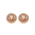 9kt Rose Gold Morganite & Diamond Earring (6mm)