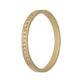 9k Gold Pave Natural Diamond Straight Band