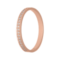 9k Rose Gold Pave Diamond Straight Band