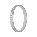 9k White Gold Pave Lab Diamond Straight Band