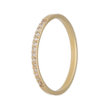9k Gold Micro Pave Diamond Straight Band