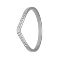 9k White Gold Micro Pave Diamond Curved Band