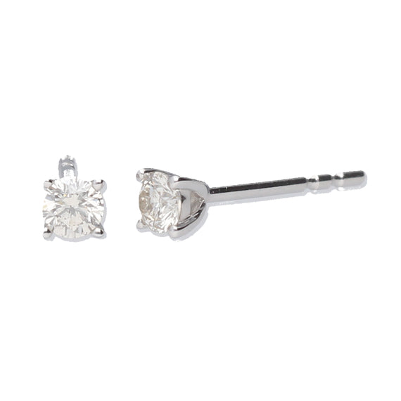 9k White Gold Diamond Stud Earrings