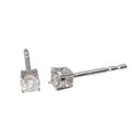 9k White Gold Diamond Stud Earrings