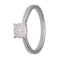 9k White Gold Diamond Ring (0.14ct)