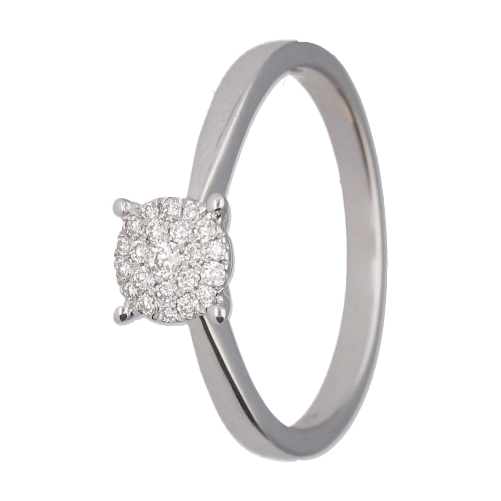 9k White Gold Diamond Ring (0.14ct)