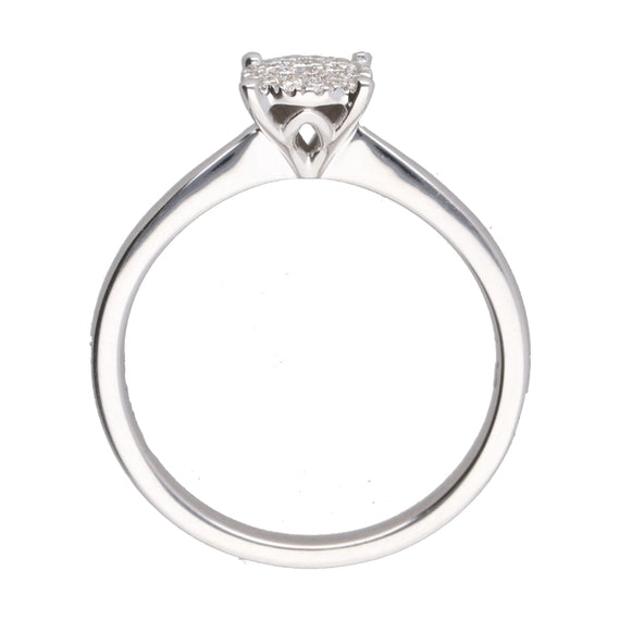 9k White Gold Diamond Ring (0.14ct)