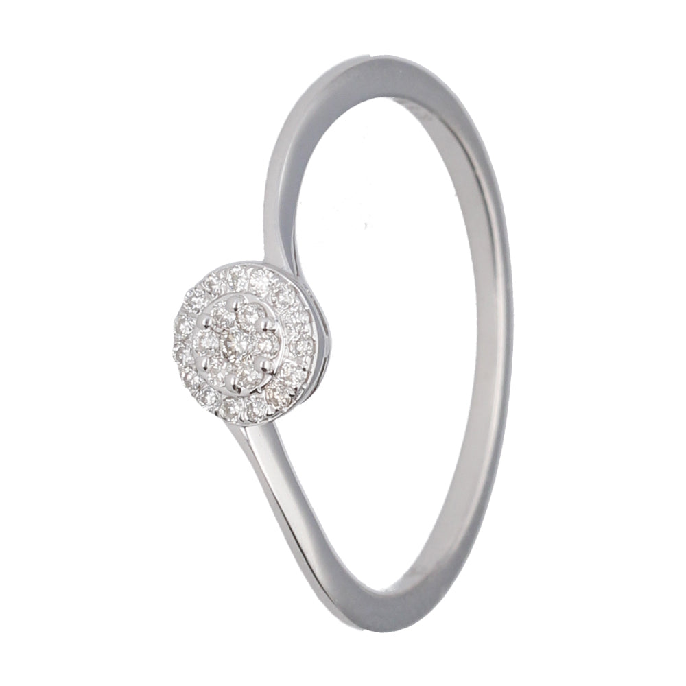 9k White Gold Diamond Ring (0.09ct)