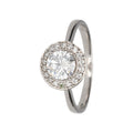 18K White Gold Lab Grown Diamond Halo Ring