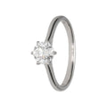 18K Gold 6 Claw Diamond Solitaire Ring