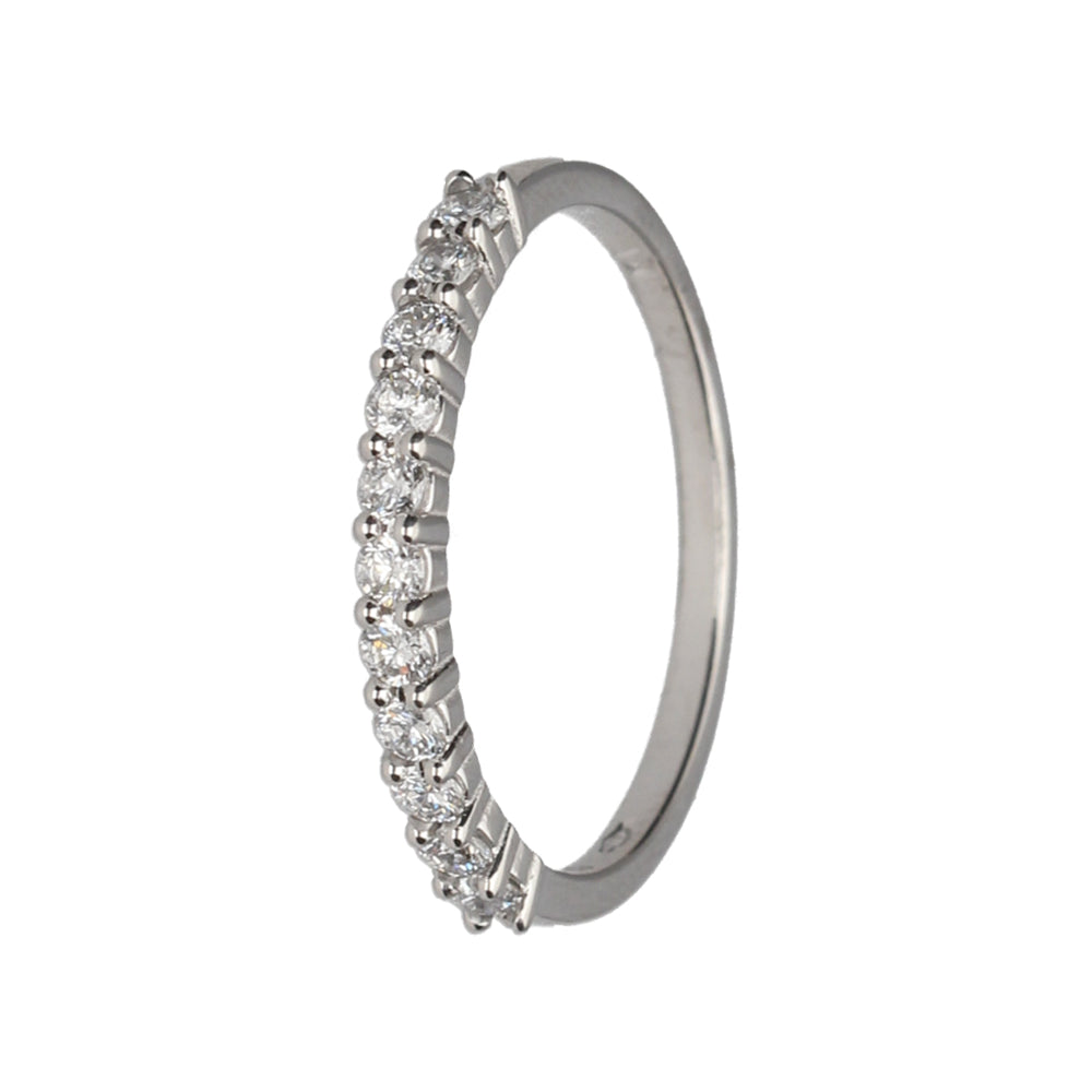 18K Gold Claw Eternity Diamond Ring